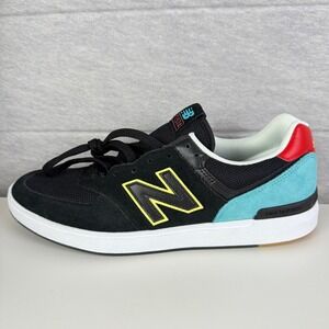 New Balance CT574BNH The Court Line Mens Sneakers Black Yellow Teal Red Size‎ 10